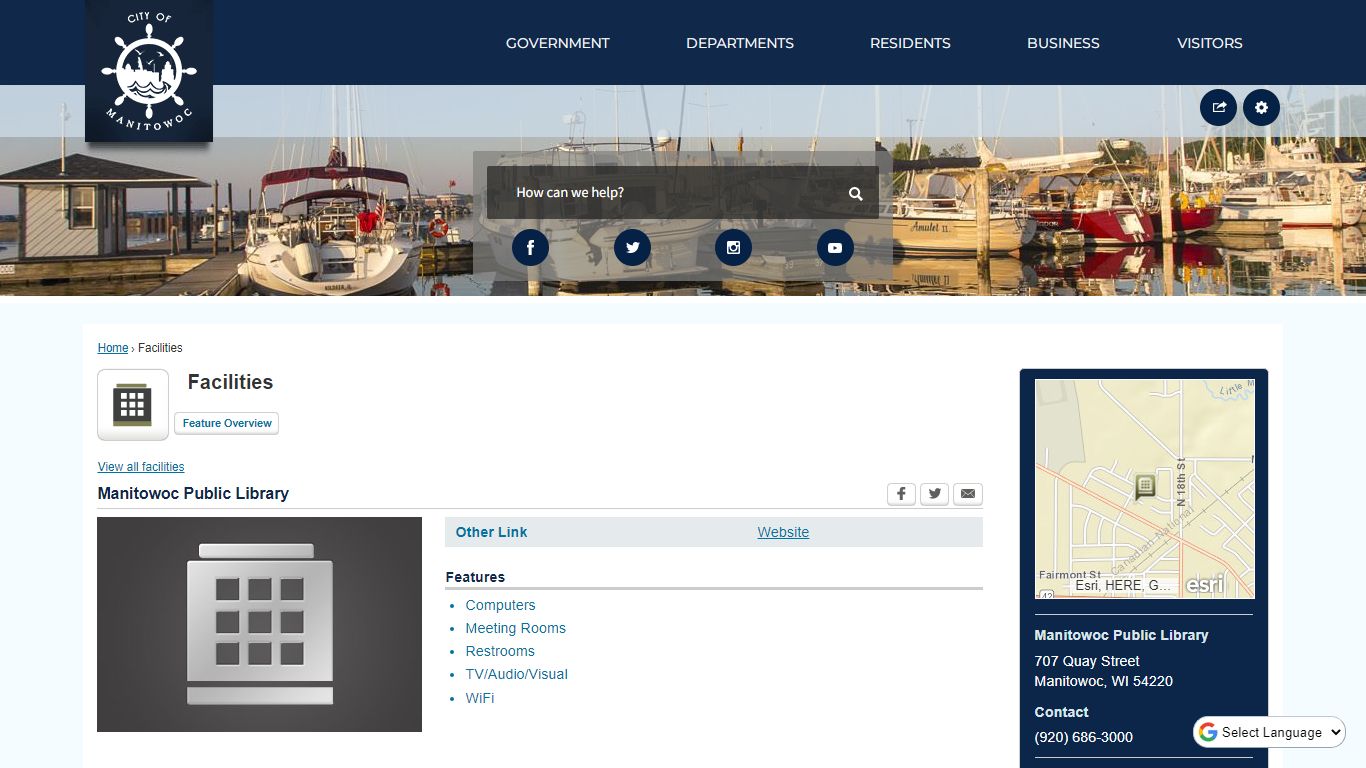 Facilities • City of Manitowoc • CivicEngage